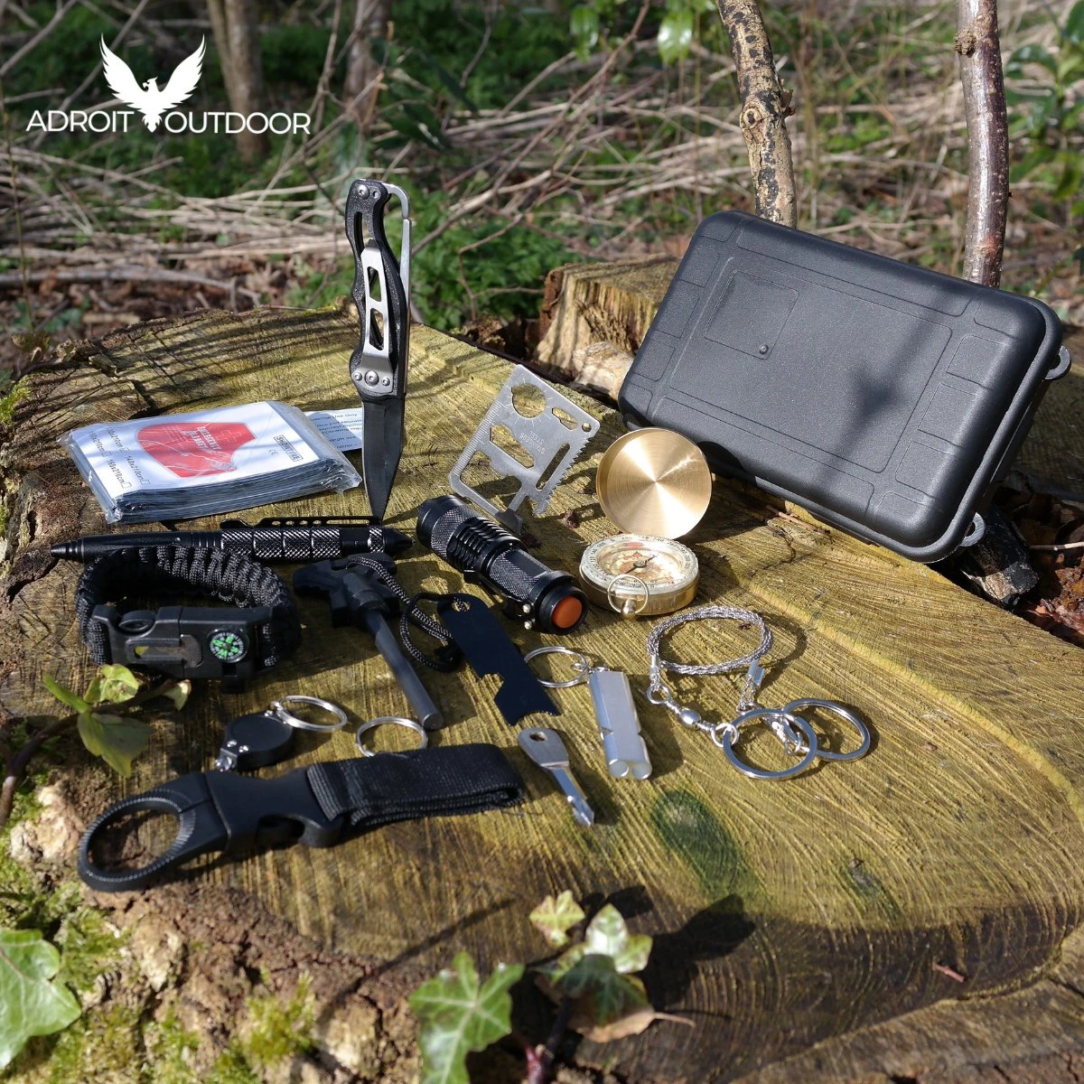 Merkloos Survival Kit Outdoor – Survival Spullen Set – Mes - Kompas - 18 Delig 9 Merkloos Survival Kit Outdoor – Survival Spullen Set – Mes - Kompas - 18 Delig - Afbeelding 7