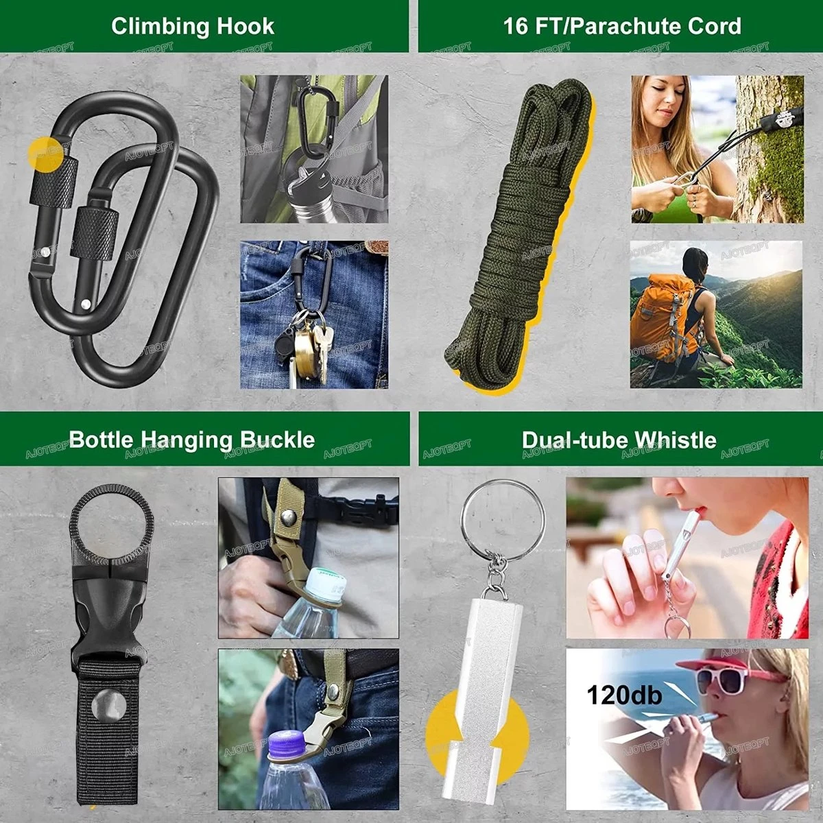 Merkloos Survival Kit - Survival Set - Outdoor Kit - Noodpakket - Camping Set 8 Merkloos Survival Kit - Survival Set - Outdoor Kit - Noodpakket - Camping Set - Afbeelding 6