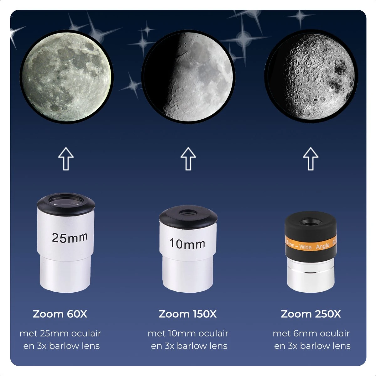 AYOO® Telescoop - Sterrenkijker - 250X Zoom - Volledige Set - Smartphone Houder - Verstelbaar Statief - Draagtas - 80/500mm 8 AYOO® Telescoop - Sterrenkijker - 250X Zoom - Volledige Set - Smartphone Houder - Verstelbaar Statief - Draagtas - 80/500mm - Afbeelding 6