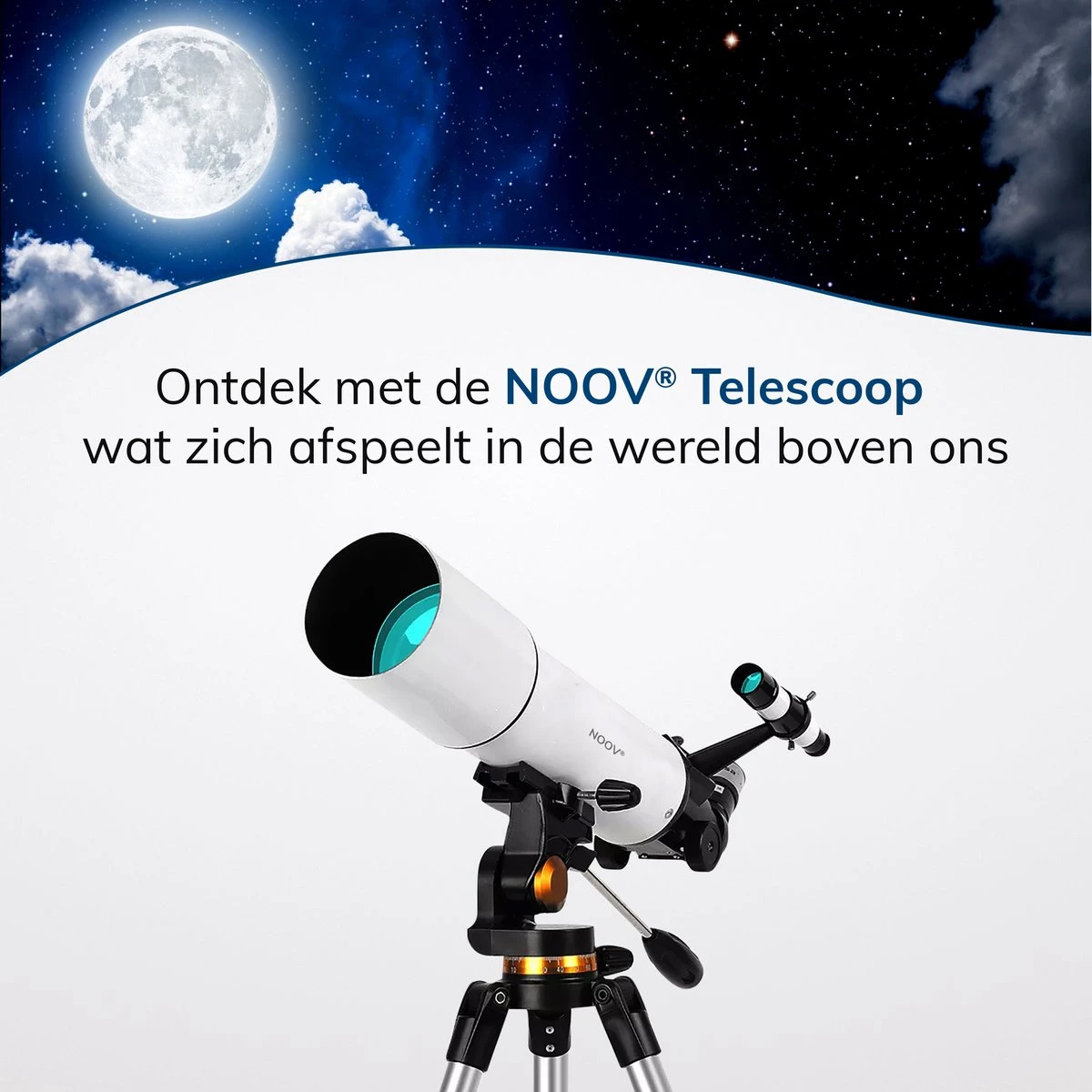 NOOV® - Telescoop – Sterrenkijker Volwassenen / Gevorderden – Sterrenkijker Kinderen – Extra Grote Lensopening 80mm –Rode Stipzoeker - Inclusief Anti-shock Statief & Stevige Draagtas 10 NOOV® - Telescoop – Sterrenkijker Volwassenen / Gevorderden – Sterrenkijker Kinderen – Extra Grote Lensopening 80mm –Rode Stipzoeker - Inclusief Anti-shock Statief & Stevige Draagtas - Afbeelding 8