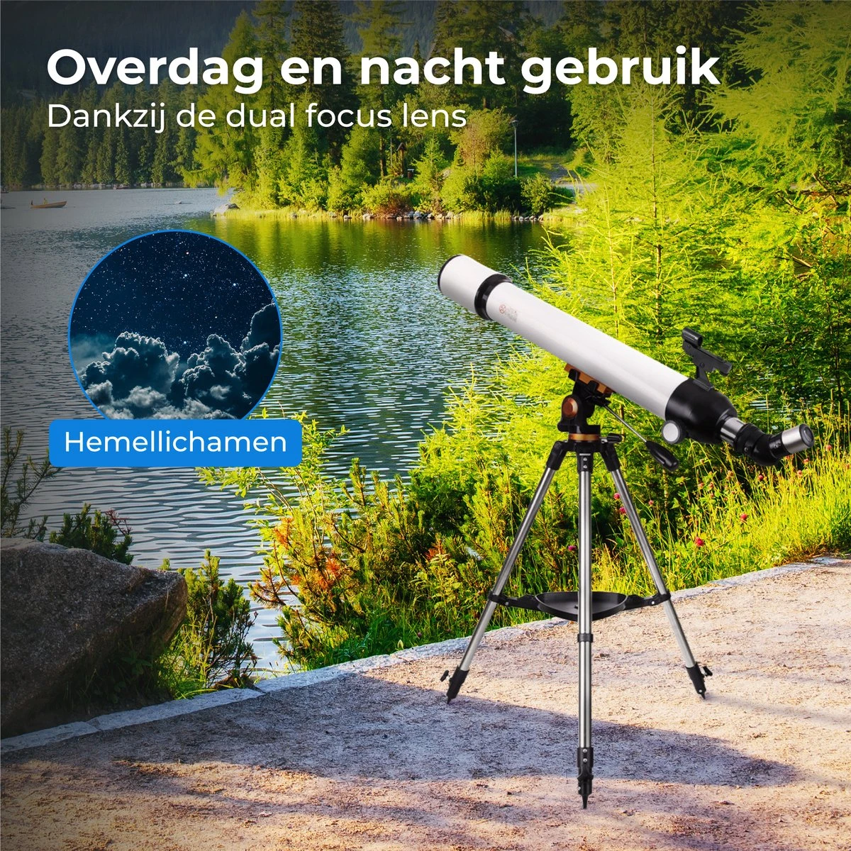 Nuvance - Telescoop - 375x Vergroting - Sterrenkijker Volwassenen / Kinderen - Inclusief Statief En Draagtas - Astronomie En Sterrenkunde - Nachtkijker 5 Nuvance - Telescoop - 375x Vergroting - Sterrenkijker Volwassenen / Kinderen - Inclusief Statief En Draagtas - Astronomie En Sterrenkunde - Nachtkijker - Afbeelding 3