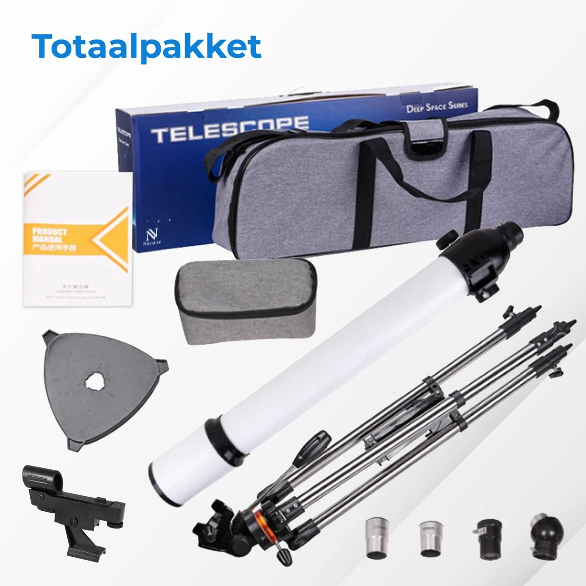 Nuvance - Telescoop - 375x Vergroting - Sterrenkijker Volwassenen / Kinderen - Inclusief Statief En Draagtas - Astronomie En Sterrenkunde - Nachtkijker 12 Nuvance - Telescoop - 375x Vergroting - Sterrenkijker Volwassenen / Kinderen - Inclusief Statief En Draagtas - Astronomie En Sterrenkunde - Nachtkijker - Afbeelding 10