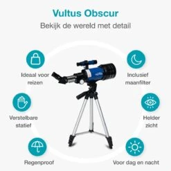 Vultus Telescoop - 150x Vergroting - Sterrenkijker Voor Kinderen/Beginners En Volwassenen - Inclusief Statief En Draagtas - Vultus 30070 - Blauw 14 Vultus Telescoop - 150x Vergroting - Sterrenkijker Voor Kinderen/Beginners En Volwassenen - Inclusief Statief En Draagtas - Vultus 30070 - Blauw -Falke Shop 1200x1200 472