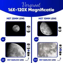 Earkings Telescoop Sterrenkijker 70/400 Mm Voor Kinderen, Beginners En Gevorderden - Inclusief Statief, Opbergtas, Twee Lenzen 25mm & 10mm En Barlow Lens, Telefoon Houder Voor Foto’s - F/5.7 Magnificatie 12 Earkings Telescoop Sterrenkijker 70/400 Mm Voor Kinderen, Beginners En Gevorderden - Inclusief Statief, Opbergtas, Twee Lenzen 25mm & 10mm En Barlow Lens, Telefoon Houder Voor Foto’s - F/5.7 Magnificatie -Falke Shop 1200x1200 511