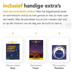 RP® Telescoop 375x Zoom Incl 4 Lenzen En Filterset - Sterrenkijker Volwassenen / Gevorderden - Verstelbaar Statief - Afstandsbediening, Planisfeer, Leerboek En Smartphone Adapter + Poster - CARBON -Falke Shop 1200x1200 536