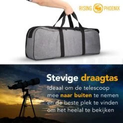 RP® Telescoop 375x Zoom Incl 4 Lenzen En Filterset - Sterrenkijker Volwassenen / Gevorderden - Verstelbaar Statief - Afstandsbediening, Planisfeer, Leerboek En Smartphone Adapter + Poster - CARBON -Falke Shop 1200x1200 544