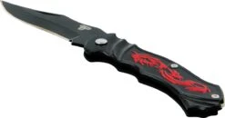 Dragon Zakmes - Opvouwbaar - Inklapbaar - Discreet - Survival Mes - Tactical Knife - 18cm - Broekclip - Vlijmscherp - RVS - Zwart -Falke Shop 1200x631