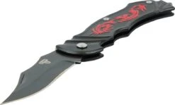 Dragon Zakmes - Opvouwbaar - Inklapbaar - Discreet - Survival Mes - Tactical Knife - 18cm - Broekclip - Vlijmscherp - RVS - Zwart -Falke Shop 1200x722