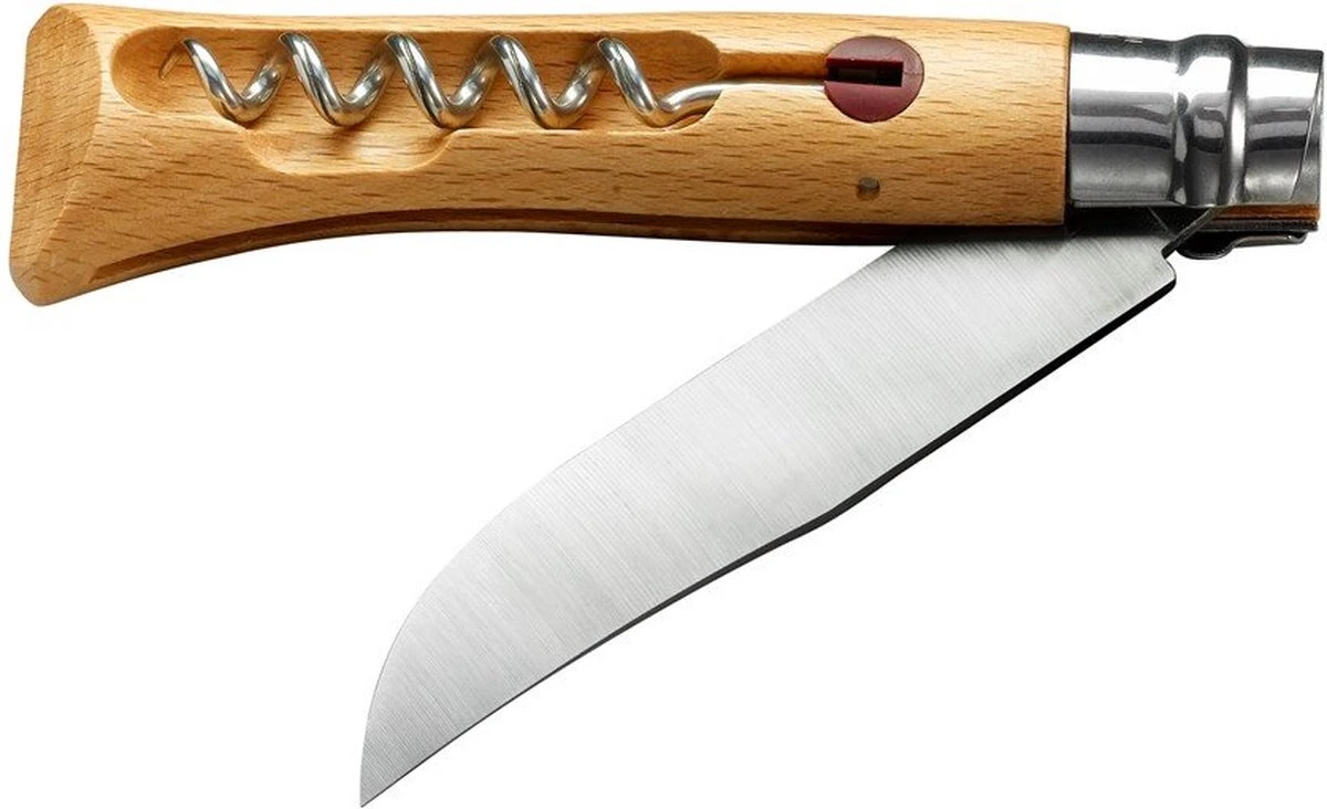 Opinel Kurkentrekker Zakmes - RVS Hout 3 Opinel Kurkentrekker Zakmes - RVS Hout