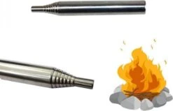 Merkloos Blaaspijp - Blaas Pijp - Pocket Balg - RVS - Waterdicht - Blazen - Stralen - BBQ - Kampvuur - Blow - Brand - Buis - Outdoor - Overleven - Gereedschap - Camping - Apparatuur - Survival Kit - Zilverkleur -Falke Shop 1200x771 1