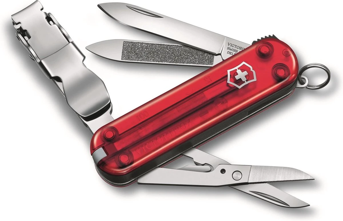 Victorinox NailClip 580 Zakmes 8 Functies Transparant Rood 3 Victorinox NailClip 580 Zakmes 8 Functies Transparant Rood