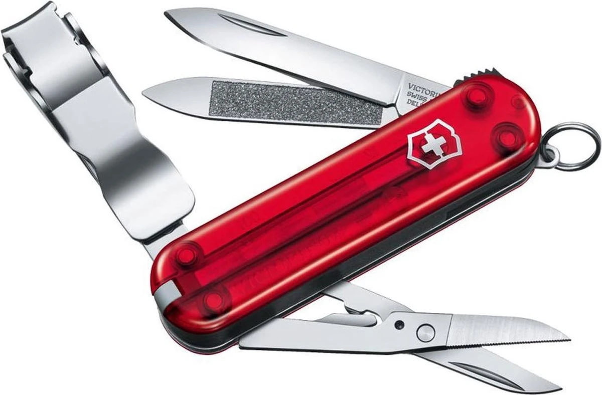 Victorinox NailClip 580 Zakmes 8 Functies Transparant Rood 5 Victorinox NailClip 580 Zakmes 8 Functies Transparant Rood - Afbeelding 3