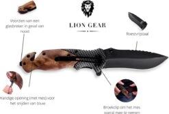 Survival Zakmes Outdoor – 1 Hand Open Systeem En Broekclip – 20.5 CM Vouwmes – RVS – Lion Gear KN-01 15 Survival Zakmes Outdoor – 1 Hand Open Systeem En Broekclip – 20.5 CM Vouwmes – RVS – Lion Gear KN-01 -Falke Shop 1200x810