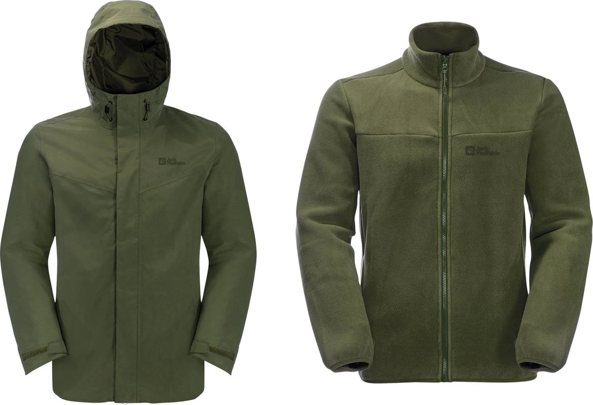 Jack Wolfskin Altenberg 3-in-1 Jas Mannen - Maat L 4 Jack Wolfskin Altenberg 3-in-1 Jas Mannen - Maat L - Afbeelding 2