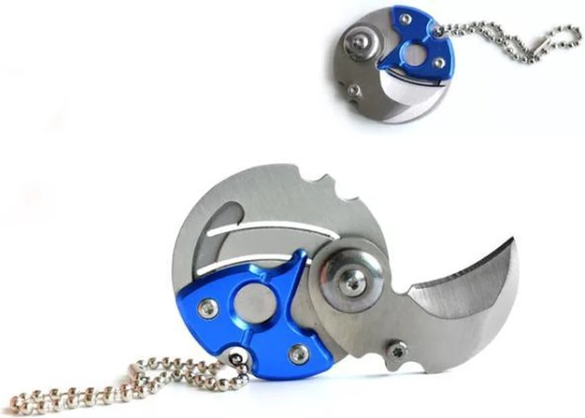 Zakmes - Munt Mes - Coin Knife - Survival Tool - Sleutelhanger - Blauw 3 Zakmes - Munt Mes - Coin Knife - Survival Tool - Sleutelhanger - Blauw