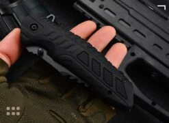 Sefaras Survival Zakmes J01 - Mes Met Tanden Aan 2 Kanten - 3cr13/Aluminum - Inklapbaar - Broekclip - Voor Kamperen - RVS - Zwart -Falke Shop 1200x873 1