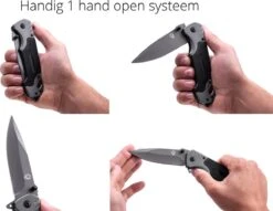 Survival Zakmes Outdoor – 1 Hand Open Systeem En Broekclip – 22.5 CM Vouwmes – RVS – Lion Gear KN-03 -Falke Shop 1200x926