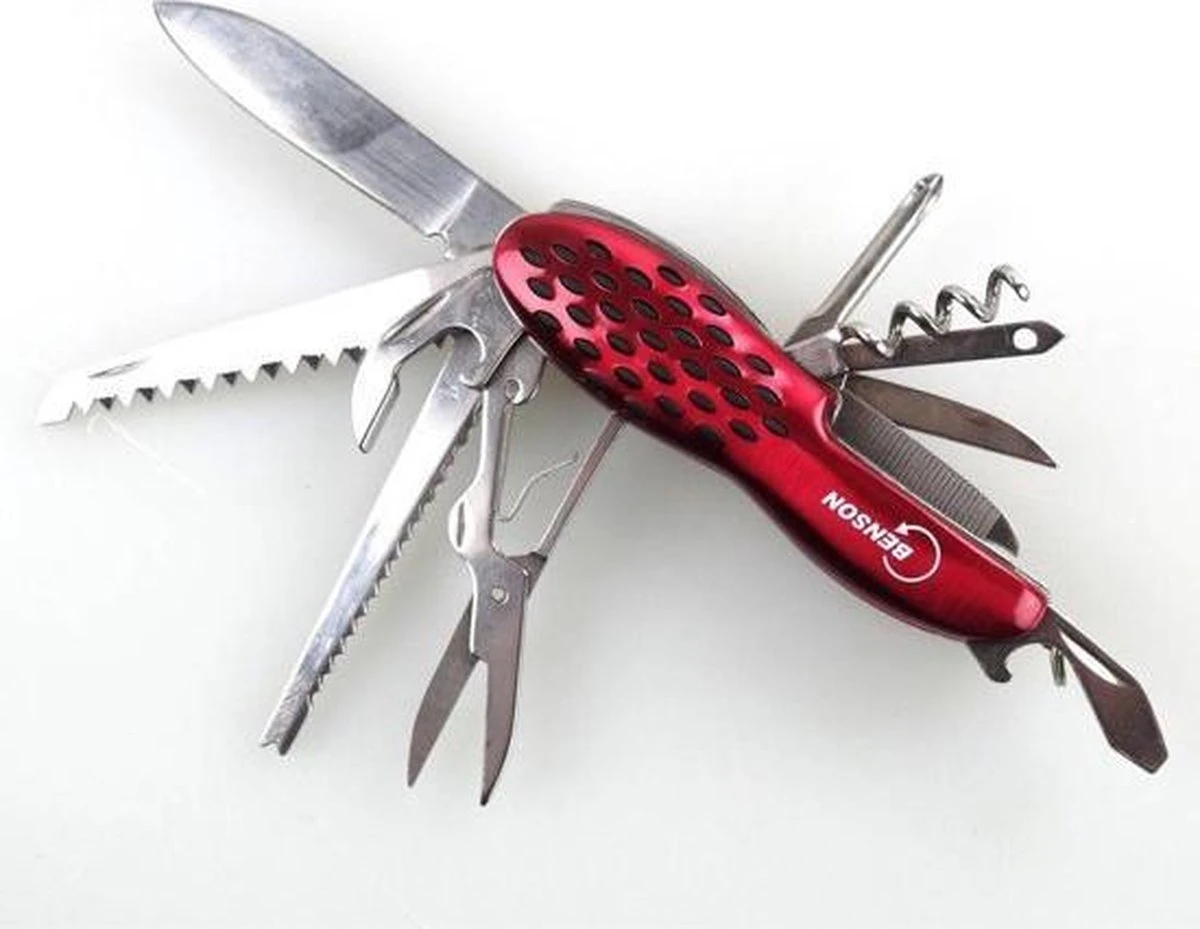 Merkloos Zakmes Multifunctioneel 12 In 1 Rood 3 Merkloos Zakmes Multifunctioneel 12 In 1 Rood