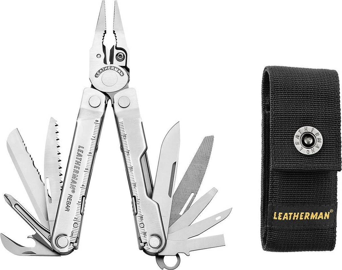 Leatherman Rebar Nylon Sheath Zakmes - Multitool - Zilver 3 Leatherman Rebar Nylon Sheath Zakmes - Multitool - Zilver