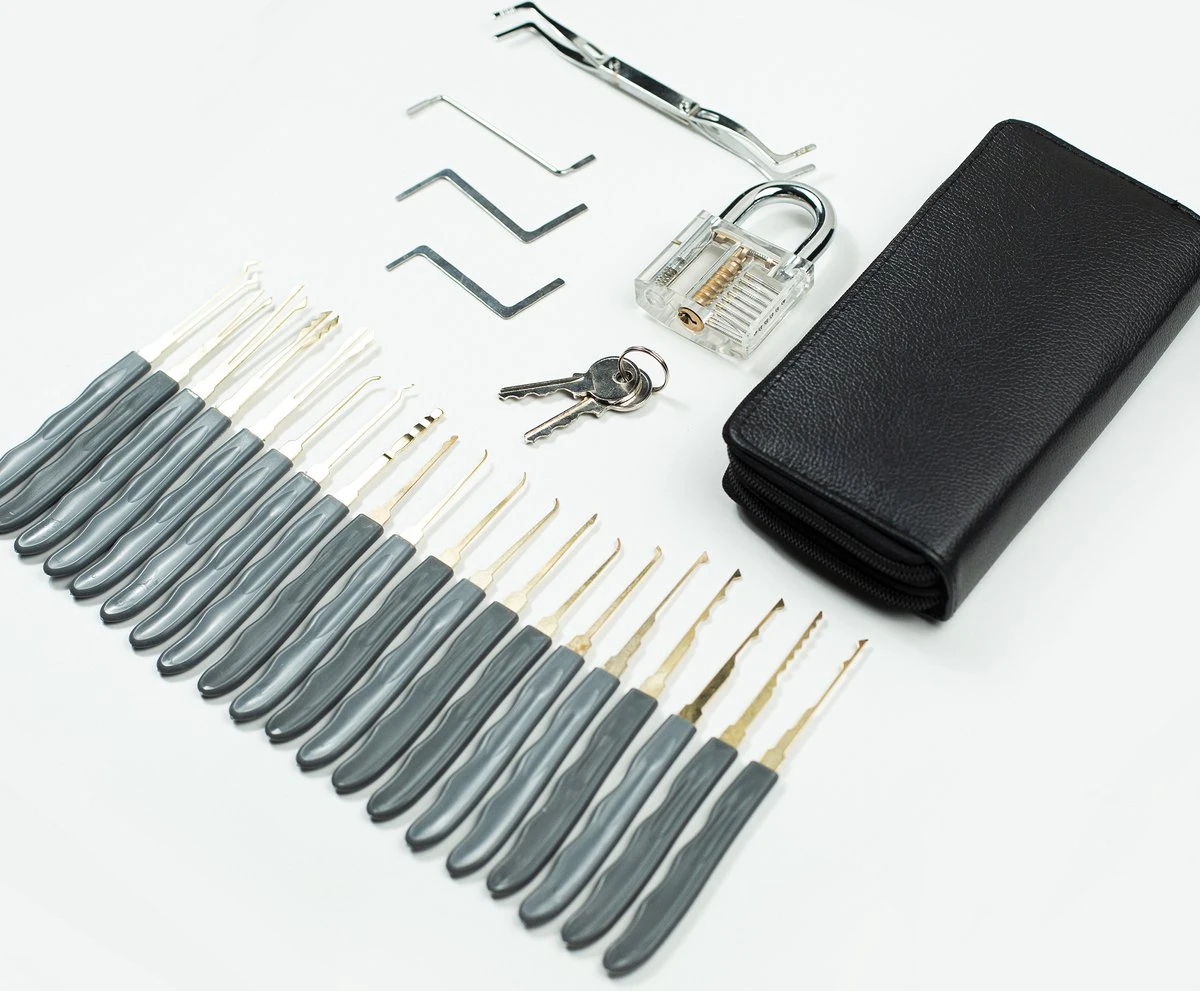 PLAY IT Lockpick Set XXL 75 Delig - 9 Sloten - Incl. Opbergzakjes 9 PLAY IT Lockpick Set XXL 75 Delig - 9 Sloten - Incl. Opbergzakjes - Afbeelding 7