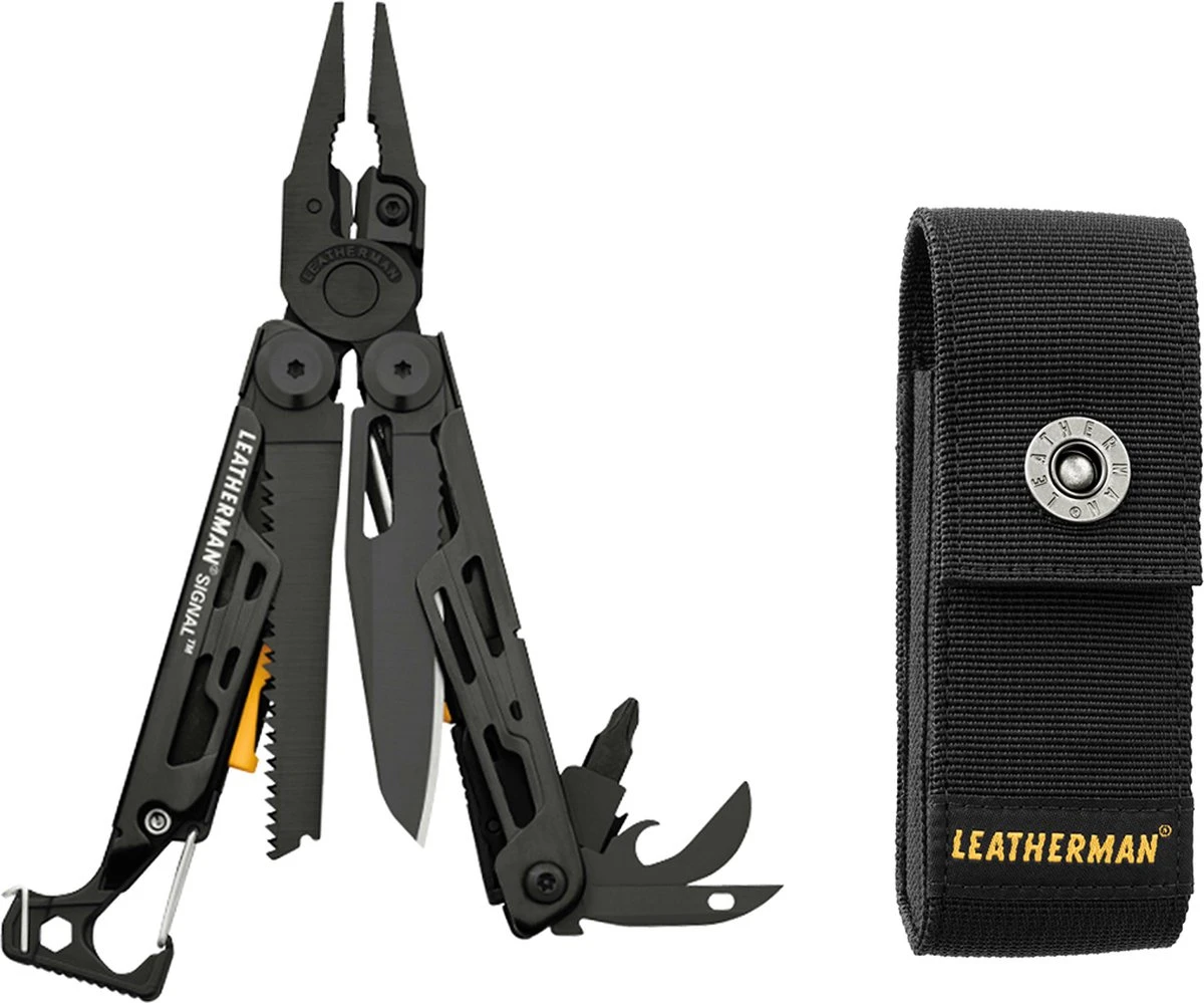 Leatherman Multitool Signal Black 19-delig Met Schede - Zwart 3 Leatherman Multitool Signal Black 19-delig Met Schede - Zwart