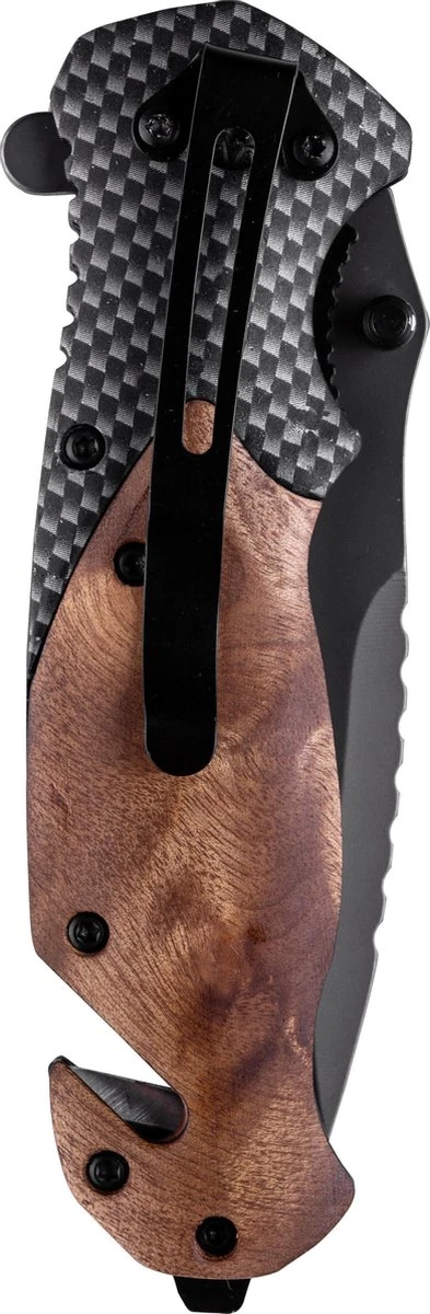 Survival Zakmes Outdoor – 1 Hand Open Systeem En Broekclip – 20.5 CM Vouwmes – RVS – Lion Gear KN-01 5 Survival Zakmes Outdoor – 1 Hand Open Systeem En Broekclip – 20.5 CM Vouwmes – RVS – Lion Gear KN-01 - Afbeelding 3