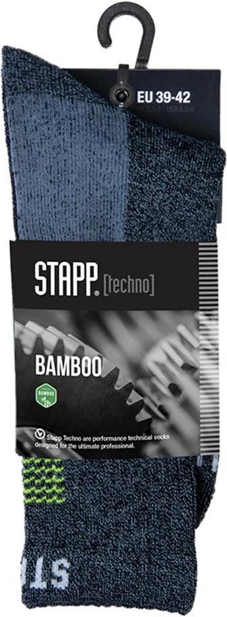 3-Pack Stapp Stevige Duurzame Bamboe Wandel- En Werksokken Techno Bamboo 28400-G - Unisex - Grijs / Geel - Maat 43-46 4 3-Pack Stapp Stevige Duurzame Bamboe Wandel- En Werksokken Techno Bamboo 28400-G - Unisex - Grijs / Geel - Maat 43-46 - Afbeelding 2