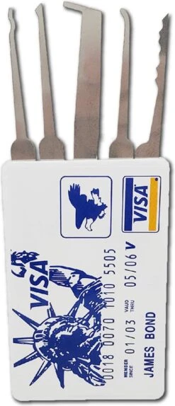 Lock Creditcard Lockpick Set - Locksmith Tools – Spionenset 5-delig