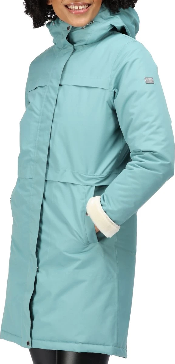 Regatta, Remina Waterdichte Lange Dame Winterjas, Mossblauw, Maat 44 3 Regatta, Remina Waterdichte Lange Dame Winterjas, Mossblauw, Maat 44