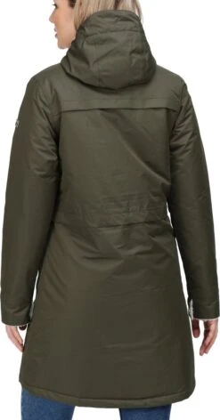 De Regatta Remina Jas - Jas Met Lang Model - Dames - Waterdicht - Ademend - Donkergroen -Falke Shop 628x1200 1