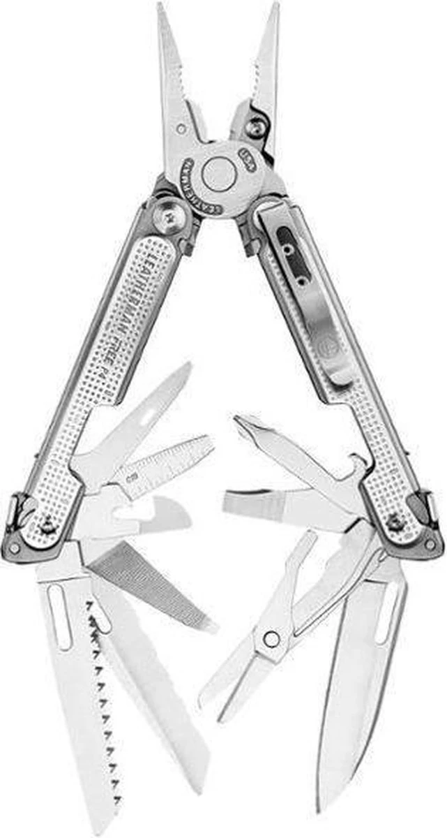 Leatherman Free T4 Zakmes - 12 Functies - RVS/Zilver - Veiligheidsclip 7 Leatherman Free T4 Zakmes - 12 Functies - RVS/Zilver - Veiligheidsclip - Afbeelding 5