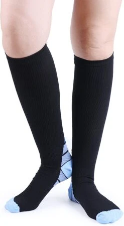 Clayton Therapeutische Compressie Sokken Compressiekousen Sportsokken 15-20 MMHG - Set Van 6 Paar - S/M In 6 Kleuren