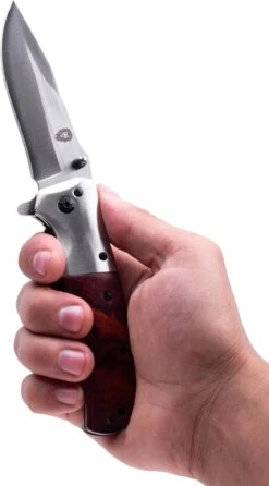 Survival Zakmes Outdoor – 1 Hand Open Systeem En Broekclip – 20.5 CM Vouwmes – RVS – Lion Gear KN-02 -Falke Shop 665x1200 1