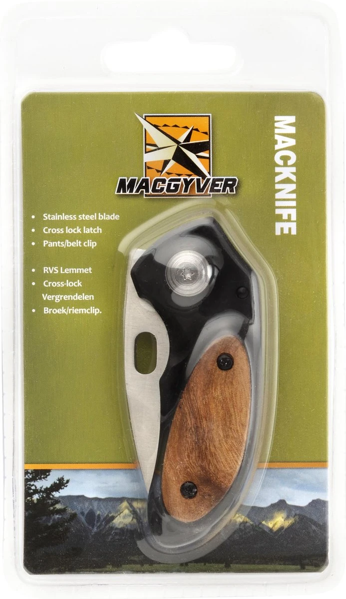 MacGyver Macknife Zakmes | Compact Zakmesje | Outdoor Mes | 12cm | Mes Met RVS Lemmet | Riemclip | Veilige ‘Crosslock’ Vergrendeling | Zwart 10 MacGyver Macknife Zakmes | Compact Zakmesje | Outdoor Mes | 12cm | Mes Met RVS Lemmet | Riemclip | Veilige ‘Crosslock’ Vergrendeling | Zwart - Afbeelding 8