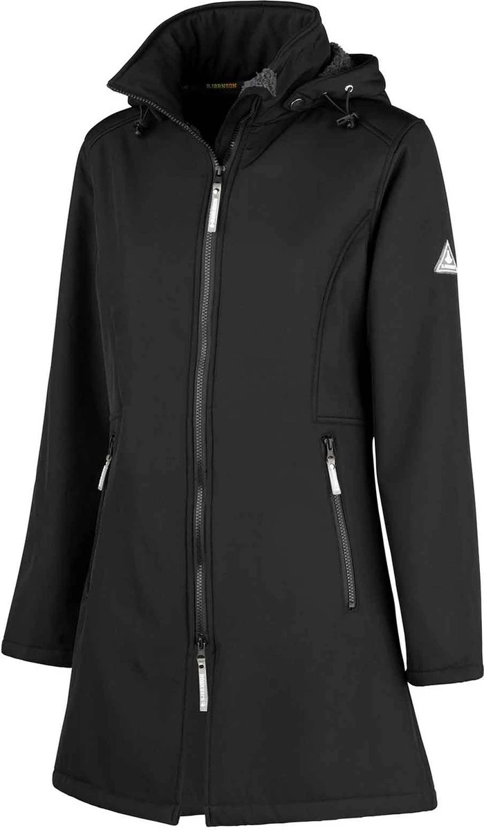 BJØRNSON Signe Softshell Winterjas Parka Dames - Teddy - Maat 44 - Zwart 10 BJØRNSON Signe Softshell Winterjas Parka Dames - Teddy - Maat 44 - Zwart - Afbeelding 8