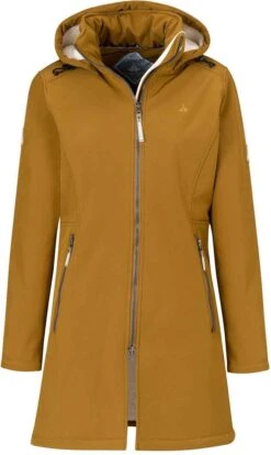 BJØRNSON Signe Softshell Winterjas Parka Dames - Teddy - Maat 42 - Tapenade
