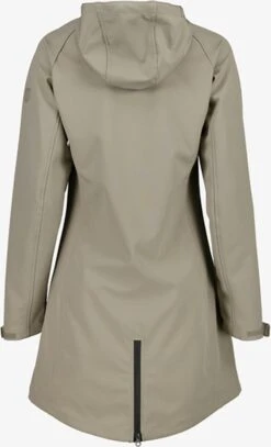 Kjelvik Dames Softshell Parka Kaki - Beige - Maat XL - Winddicht - Ademend Materiaal -Falke Shop 729x1200