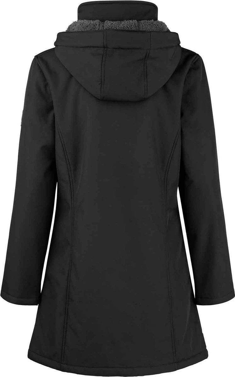BJØRNSON Signe Softshell Winterjas Parka Dames - Teddy - Maat 44 - Zwart 4 BJØRNSON Signe Softshell Winterjas Parka Dames - Teddy - Maat 44 - Zwart - Afbeelding 2