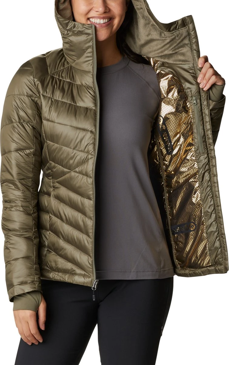 Columbia Joy Peak - Gewatteerde Puffer Jas Dames - Jassen Dames Winter - Outdoorjas Met Capuchon - Stone Green - Maat L 12 Columbia Joy Peak - Gewatteerde Puffer Jas Dames - Jassen Dames Winter - Outdoorjas Met Capuchon - Stone Green - Maat L - Afbeelding 10
