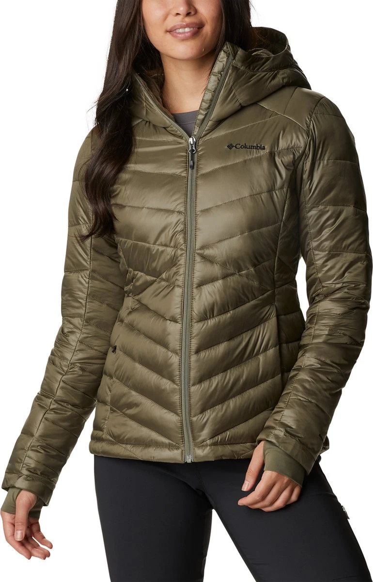 Columbia Joy Peak - Gewatteerde Puffer Jas Dames - Jassen Dames Winter - Outdoorjas Met Capuchon - Stone Green - Maat L 3 Columbia Joy Peak - Gewatteerde Puffer Jas Dames - Jassen Dames Winter - Outdoorjas Met Capuchon - Stone Green - Maat L