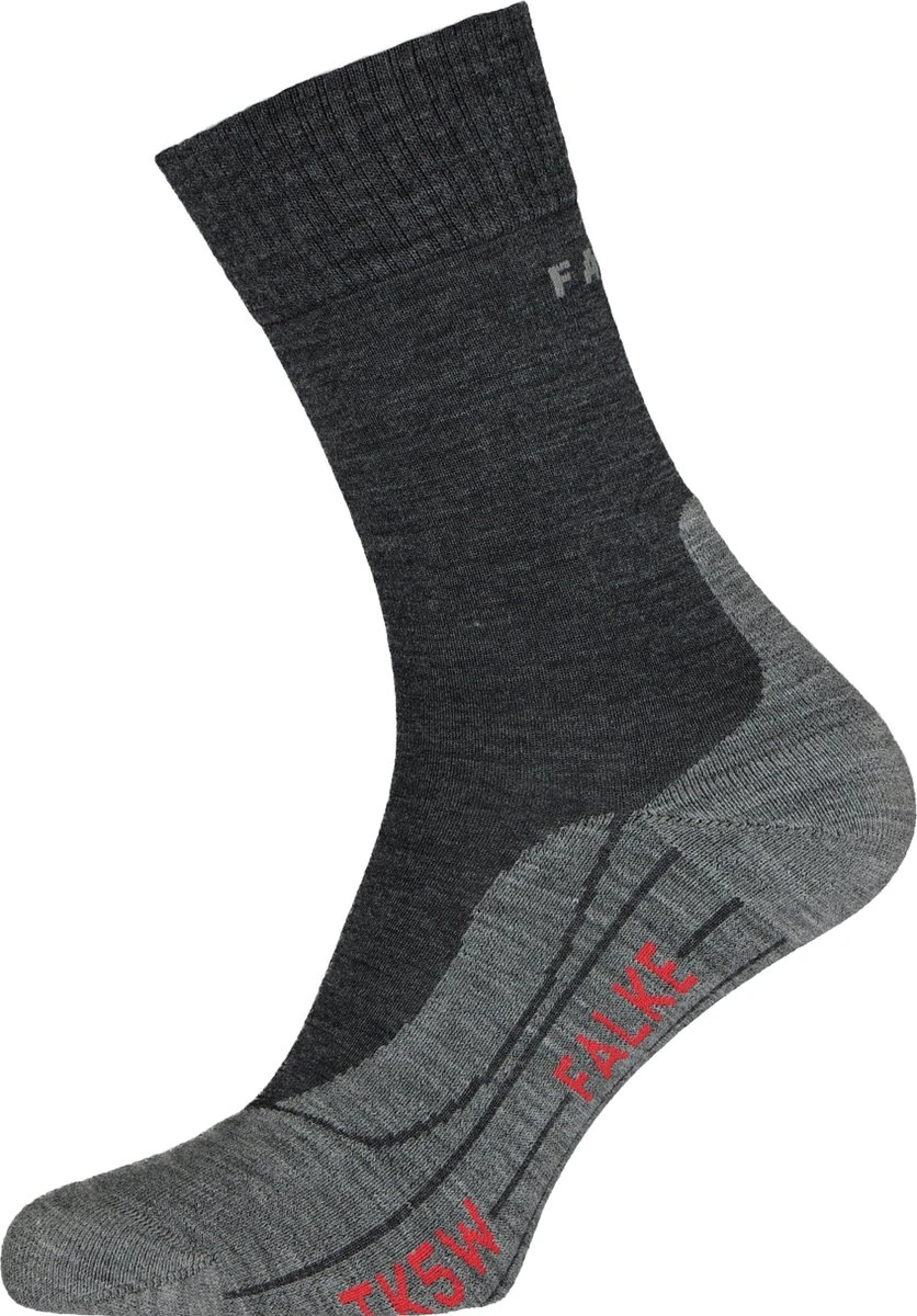 FALKE TK5 Wander Wandelen Anti Blaren, Anti Zweet Merino Wol Dames Sportsokken Grijs - Maat 39-40 15 FALKE TK5 Wander Wandelen Anti Blaren, Anti Zweet Merino Wol Dames Sportsokken Grijs - Maat 39-40 - Afbeelding 13