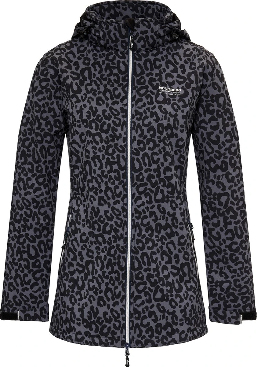 Nordberg Run Leopard Softshell Outdoorjas - Dames - Antraciet - Maat XL 3 Nordberg Run Leopard Softshell Outdoorjas - Dames - Antraciet - Maat XL