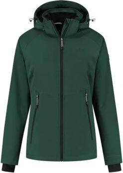 Kjelvik Dames Softshell Jas - Winter Softshell Jas Dames - Cato - Groen - Maat 40