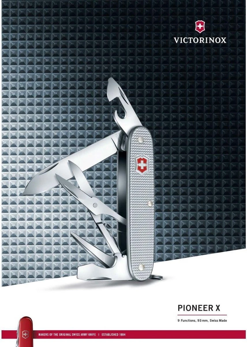 Victorinox Pioneer X Zakmes 9 Functies Zilver Alox 9 Victorinox Pioneer X Zakmes 9 Functies Zilver Alox - Afbeelding 7