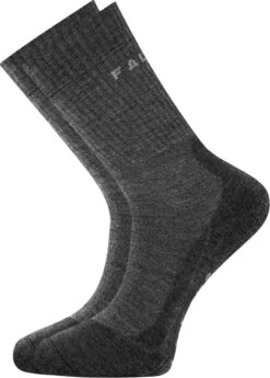 FALKE TK2 Explore Wool Wandelen Anti Blaren, Anti Zweet Merino Wol Heren Sportsokken Grijs - Maat 42-43