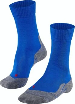 FALKE TK5 Wander Wandelen Anti Blaren, Anti Zweet Merino Wol Heren Sportsokken Blauw - Maat 42-43