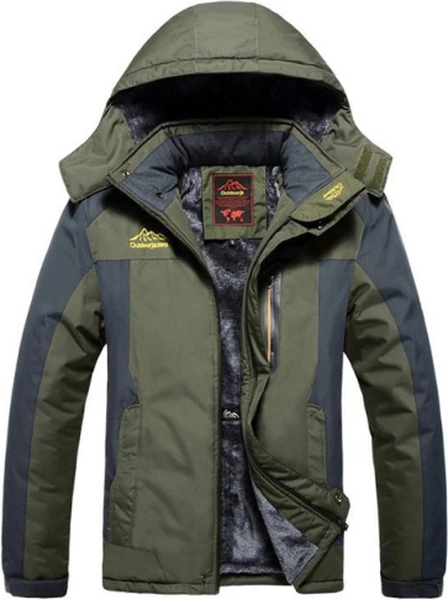 Merkloos Winter Fleece Militaire Jassen Heren Winddicht Waterdicht Uitloper Parka Windjack Warme Jas, Maat: XL (legergroen)-Groen 3 Merkloos Winter Fleece Militaire Jassen Heren Winddicht Waterdicht Uitloper Parka Windjack Warme Jas, Maat: XL (legergroen)-Groen