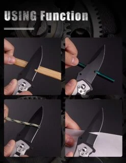 Zakmes - Knife - Zwart Blad - Black Blade - Survival Mes - Jachtmes - Outdoor - Camping - Kamperen - -Falke Shop 929x1200