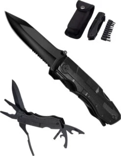 Multitool Zakmes Inclusief Draagetui & 9-Delige Bit Set - Kamperen - Survival Mes - Outdoor Activiteiten - Opvouwbaar Mes - Zwart -Falke Shop 933x1200 2