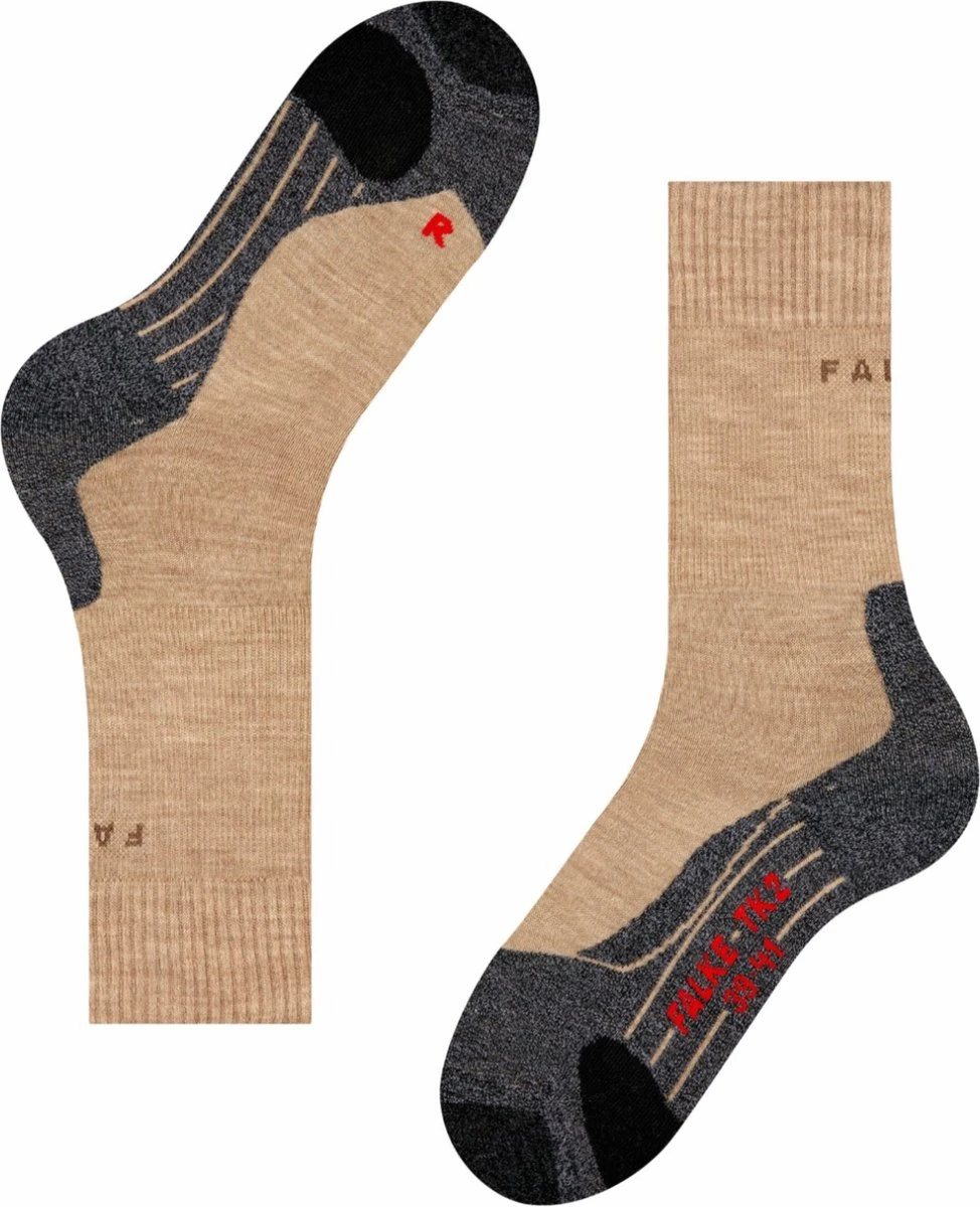FALKE TK2 Explore Wandelen Anti Blaren, Anti Zweet Merino Wol Heren Sportsokken Beige - Maat 44-45 8 FALKE TK2 Explore Wandelen Anti Blaren, Anti Zweet Merino Wol Heren Sportsokken Beige - Maat 44-45 - Afbeelding 6
